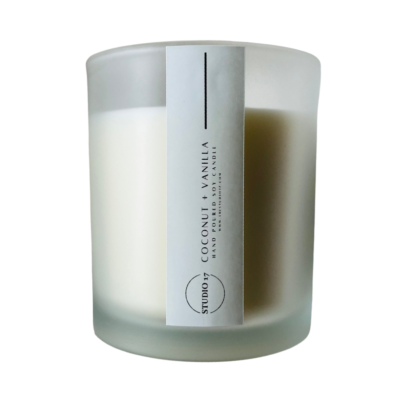 Coconut + Vanilla Scented Candle
