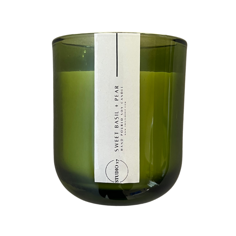 Sweet Basil + Pear Scented Candle